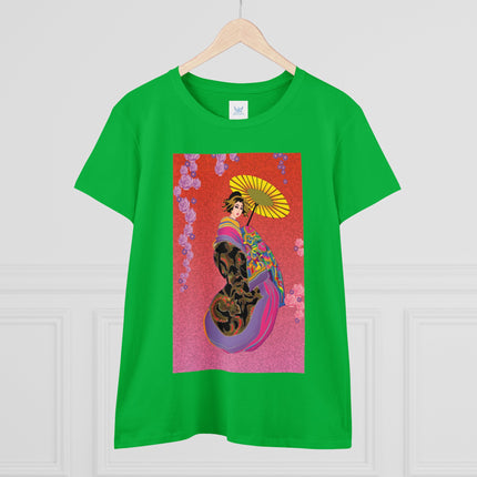 Enchanting Geisha Women's Midweight Cotton Tee