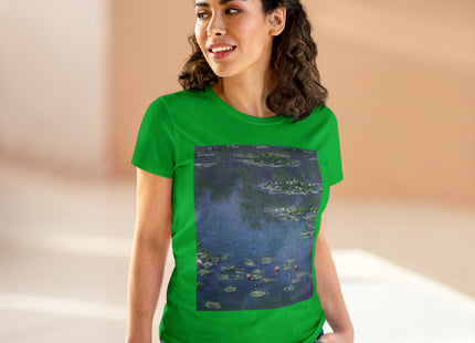 Water Lilies by Claude Monet Women's Midweight Cotton Tee