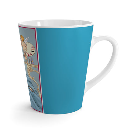 The Enchanting Painter: A Fairy's Artistic Touch Latte Mug