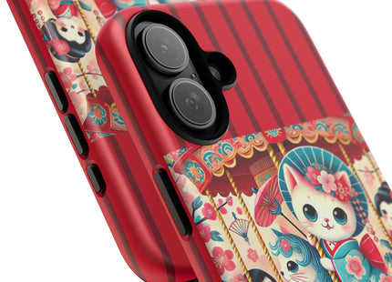Geisha Kitten's Enchanted Carousel Phone Cases