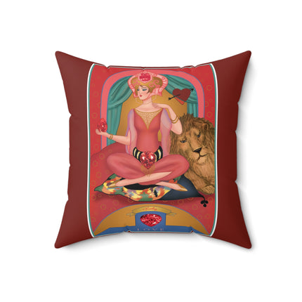 July & Ruby (from the Gem Series) by Sofia Chiostri Spun Polyester Square Pillow