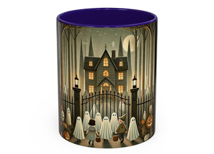 Ghostly Welcome – A Halloween Night Colorful Mugs (11oz, 15oz)