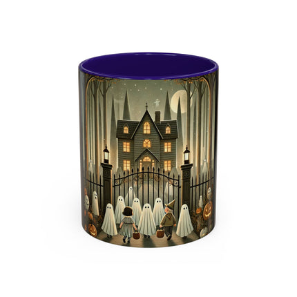 Ghostly Welcome – A Halloween Night Colorful Mugs (11oz, 15oz)