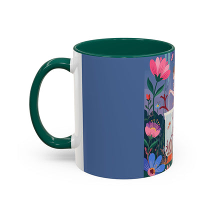 The Lady Of The Enchanted Aquarium Colorful Mugs – Art Deco Aquatic Elegance
