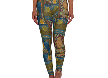 Eagle and Oak, Macaws and Corn by Maurice Pillard Verneuil High Waisted Yoga Leggings (AOP)