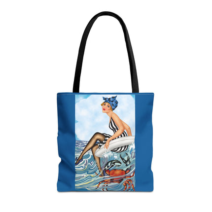 Playful Waves and Fashion Follies Tote Bag (AOP)