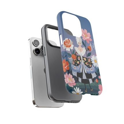 🌸🎀 The Grand Floral Promenade Phone Case – Art Deco Fashion Fantasy