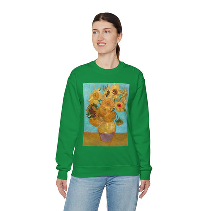 Vase with Twelve Sunflowers by Vincent Van Gogh Heavy Blend™ Crewneck Sweatshirt