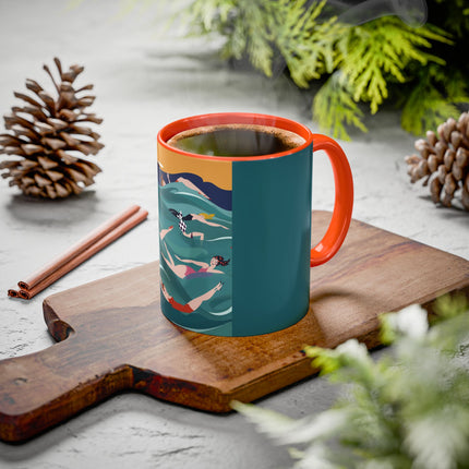 Summer Splash Colorful Mugs – Retro Beach Joy & Carefree Summer Vibes