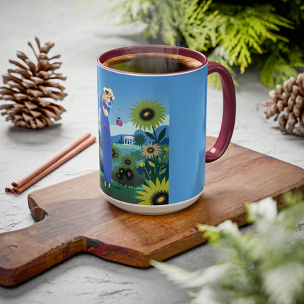 The Secret Language Of Flowers Colorful Mugs – Art Deco Botanical Elegance