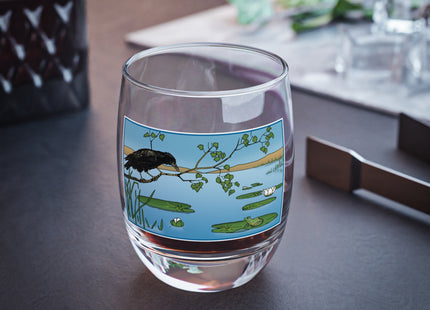 The Crow and the Frog Whiskey Glass