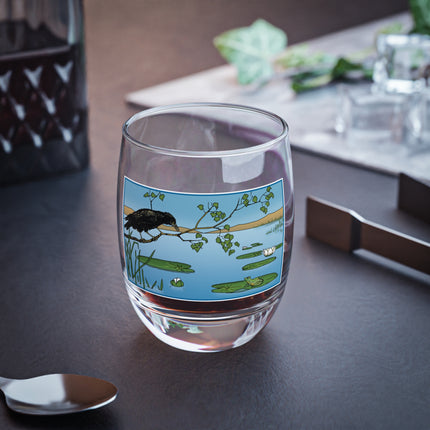 The Crow and the Frog Whiskey Glass