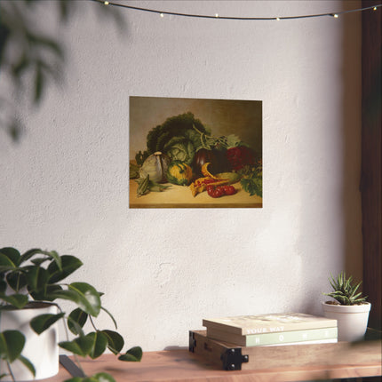 Still Life, Balsam Apple, and Vegetables by James Peale Matte Horizontal Posters