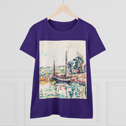 Concarneau by Paul Signac Women's Midweight Cotton Tee