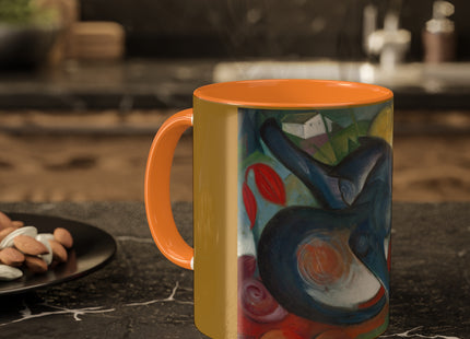 Two Cats, Blue and Yellow by Franz Marc Colorful Mugs, 11oz