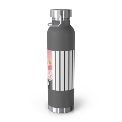 Pierrot & Fairies Dressed in Pink by Sofia Chiostri Copper Vacuum Insulated Bottle, 22oz