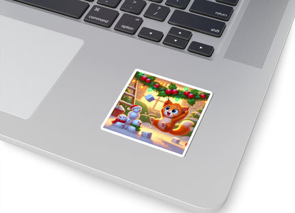 Naughty or Nice Kitten Kiss-Cut Stickers (4 Sizes)