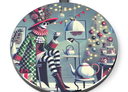 Whimsical Christmas Tea Party Wireless Charger