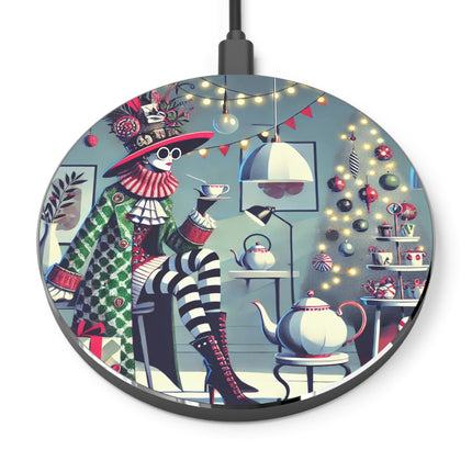 Whimsical Christmas Tea Party Wireless Charger