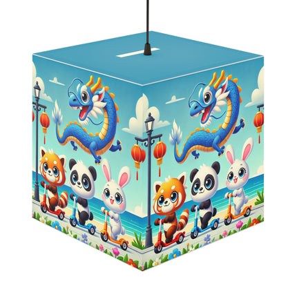 🌊🚲 The Seaside Scooter Friends Light Cube Lamp – Coastal Fun & Playful Adventure
