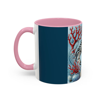 Spotted Crab & Pagoda Colorful Mug – Mystical Ocean & Asian Harmony
