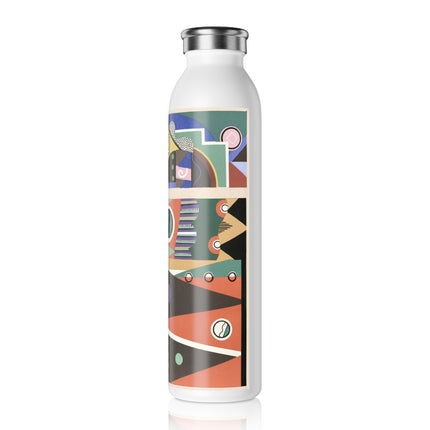 Collection decors et couleurs Pl.03 by Georges Valmiers Slim Water Bottle
