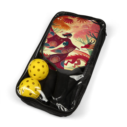 Dragon Fairy’s Dance Pickleball Kit – Graceful Flames & Maple Magic
