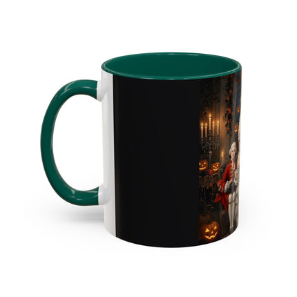 🌙🎃 The Moonlit Pumpkin Parlor Colorful Mug – Elegant Halloween Charm