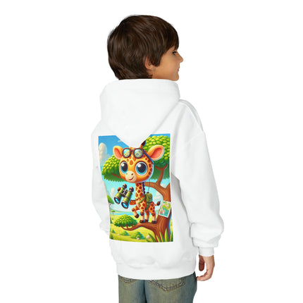 Giraffe Lookout Youth Hooded Sweatshirt – Adventure, Curiosity & Cozy Comfort