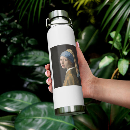 Girl with a Pearl Earring by Johannes Vermeer Copper Vacuum Insulated Bottle, 22oz
