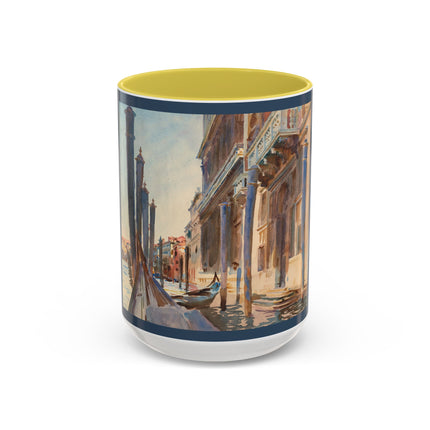 Gondola Moorings on the Grand Canal by John Singer Sargent Colorful Mugs (11oz, 15oz)