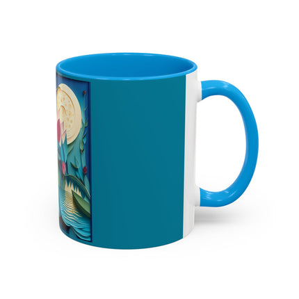 Ethereal Moonlit Lake Colorful Mugs (11oz, 15oz)
