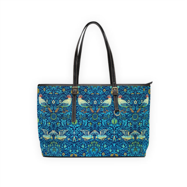 Birds by William Morris PU Leather Shoulder Bag