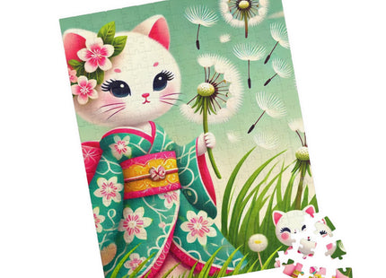 Geisha Kitten and the Dandelion Wish Puzzle (110, 252, 520-piece)