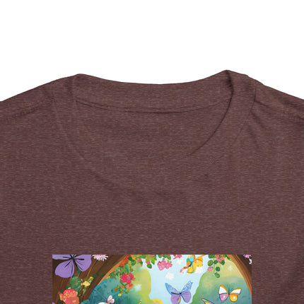 Baby Unicorns and Fluttering Butterflies Toddler Short Sleeve Tee