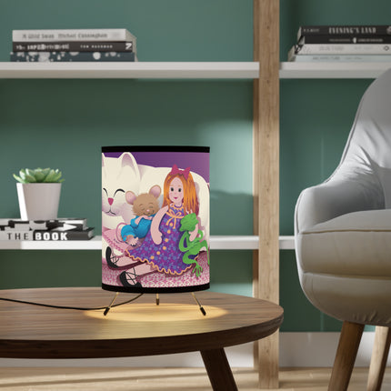 Joy of Friendship Tripod Lamp with High-Res Printed Shade, US\CA plug