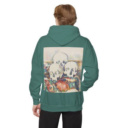 The Three Skulls by Paul Cézanne Unisex Garment-Dyed Hoodie