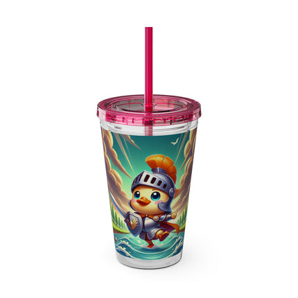 Valiant Duck Sunsplash Tumbler with Straw, 16oz