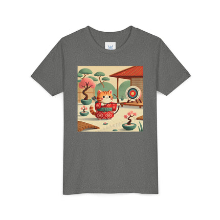 Archer Kitten in the Zen Garden Youth Short Sleeve Tee