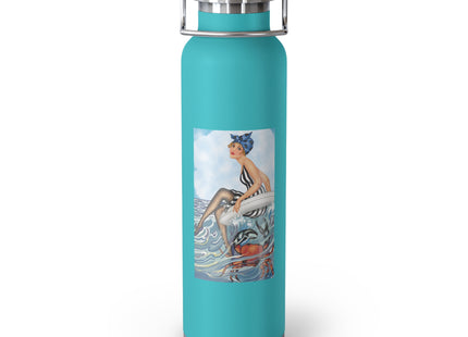 Playful Waves and Fashion Follies Copper Vacuum Insulated Bottle, 22oz