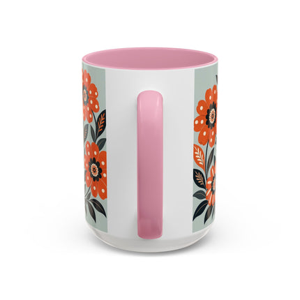 🧳🌼 The Grand Floral Voyage Colorful Mug – Art Deco Travel Elegance