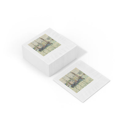 Le Trieux Paul Signac White Coined Napkins