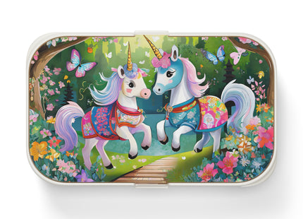 Baby Unicorns and Fluttering Butterflies Bento Lunch Box
