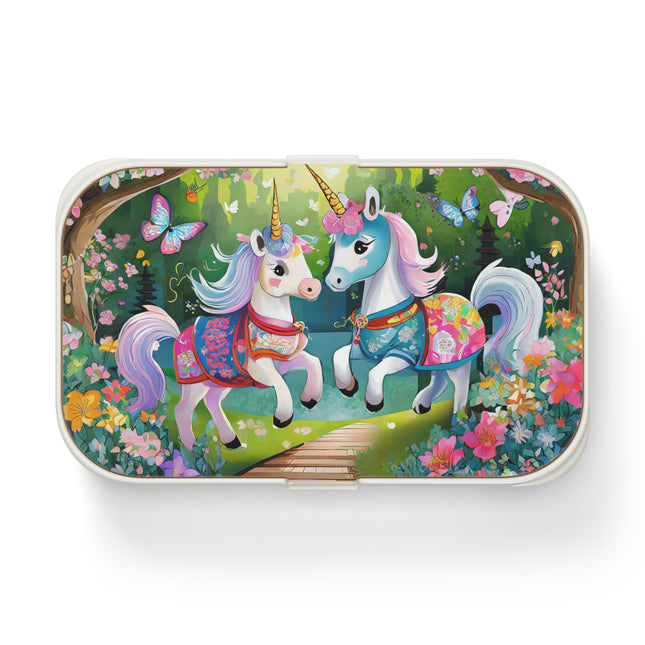Baby Unicorns and Fluttering Butterflies Bento Lunch Box