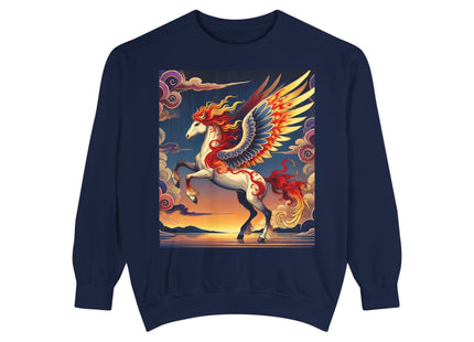 Flame-Winged Horse at Sunset Sweatshirt