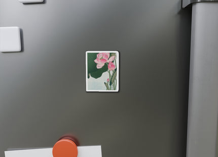 Blooming Lotus Flowers by Ohara Koson Die-Cut Magnets (5 Sizes)
