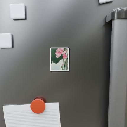 Blooming Lotus Flowers by Ohara Koson Die-Cut Magnets (5 Sizes)