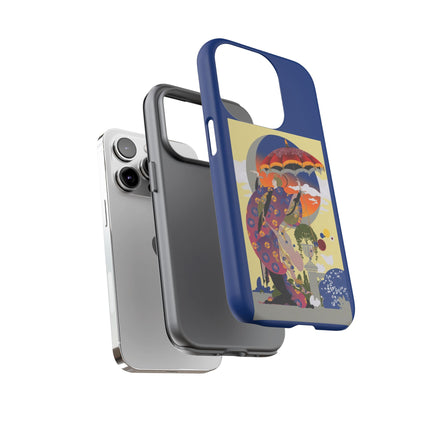 Parasol Sunset Geisha Phone Case – Elegant Twilight Grace