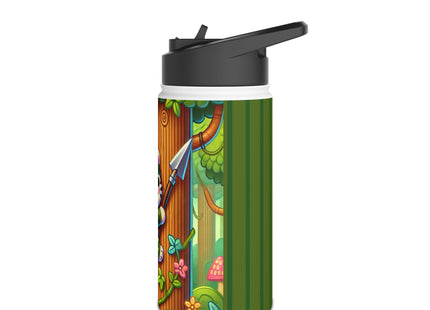 Stealthy Stripes Stainless Steel Water Bottle, Standard Lid