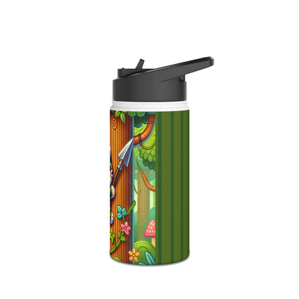 Stealthy Stripes Stainless Steel Water Bottle, Standard Lid